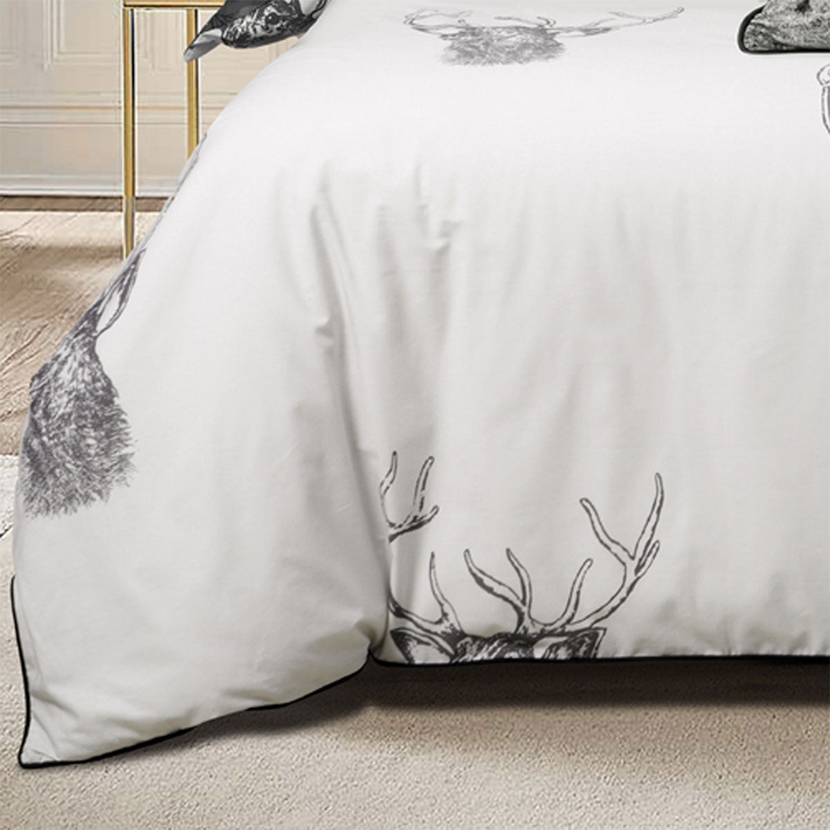 Bianca Alpine Stag Taupe Polyester Cotton Quilt Cover Set King