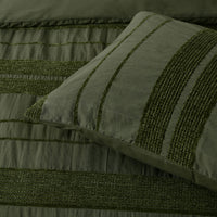 Bianca Avery Forest Chenille Striped Quilt Cover Set King
