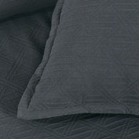 Bianca Hallston Charcoal Pre-Washed Cotton Quilt Cover Set King