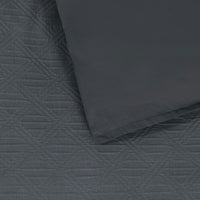Bianca Hallston Charcoal Pre-Washed Cotton Quilt Cover Set King