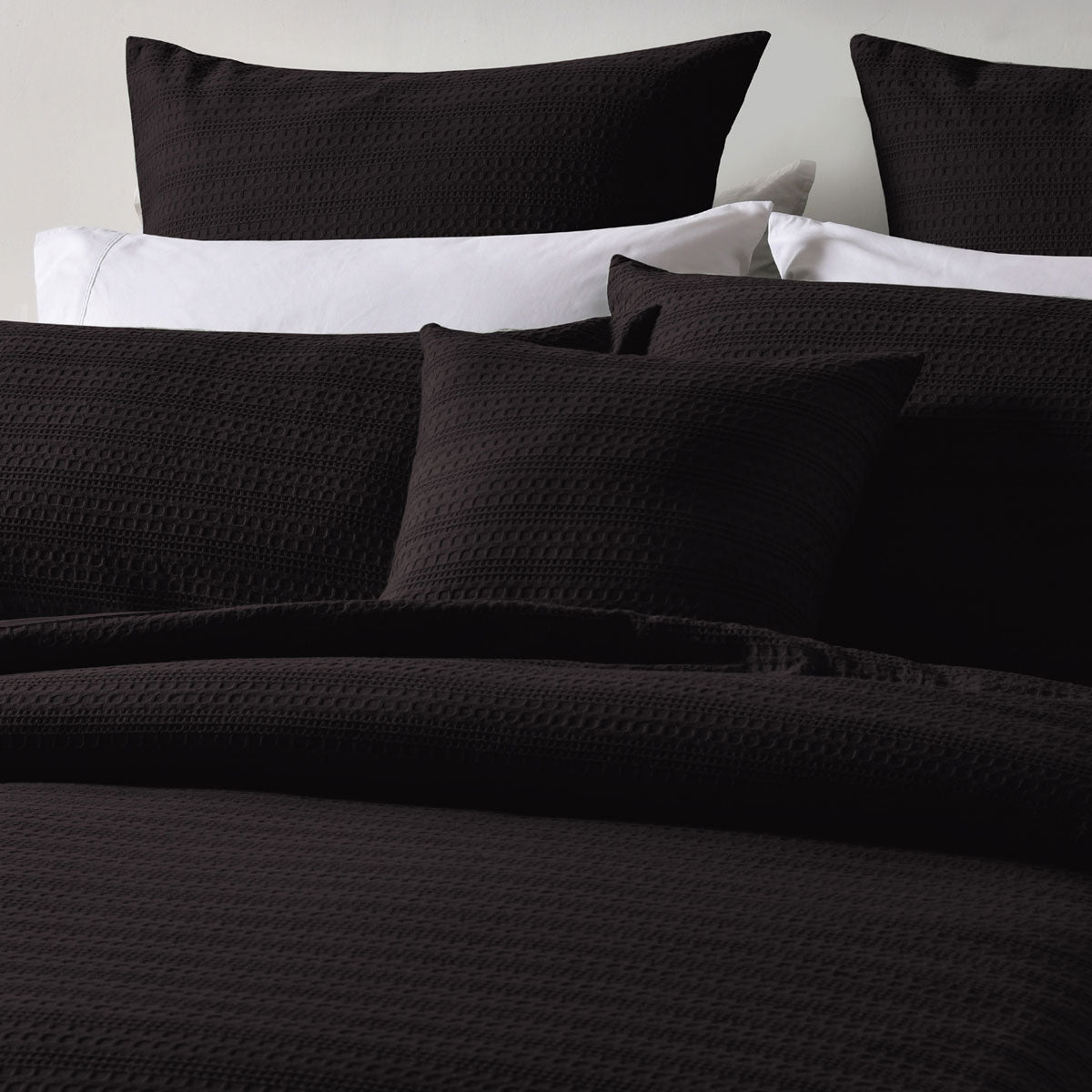 Bianca Kahlani Chocolate Waffle Quilt Cover Set Double