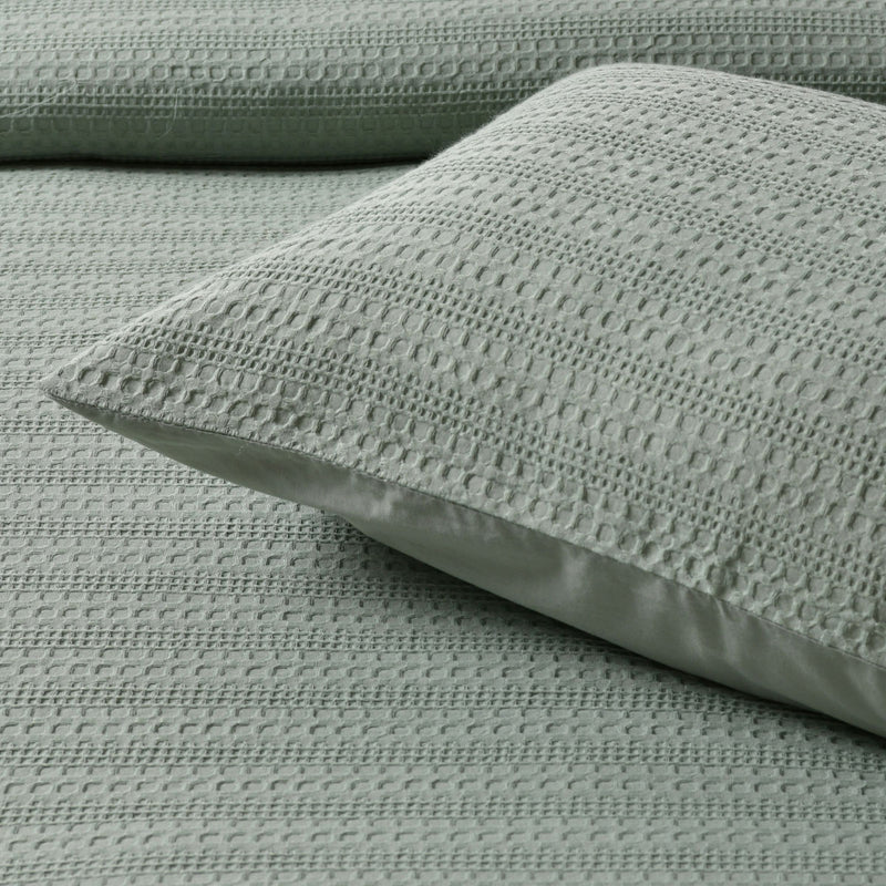 Bianca Kahlani Sage Waffle Quilt Cover Set Double