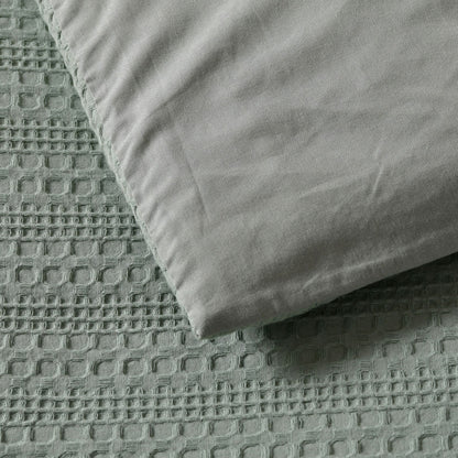 Bianca Kahlani Sage Waffle Quilt Cover Set Double
