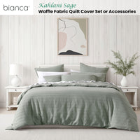 Bianca Kahlani Sage Waffle Quilt Cover Set King