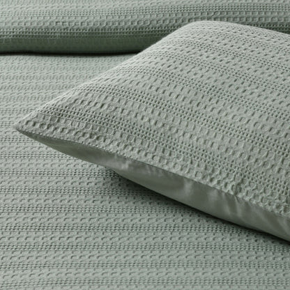 Bianca Kahlani Sage Waffle Quilt Cover Set King