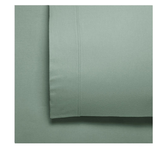 Bianca Fletcher Flannelette Cotton Sheet Set Sage King Single