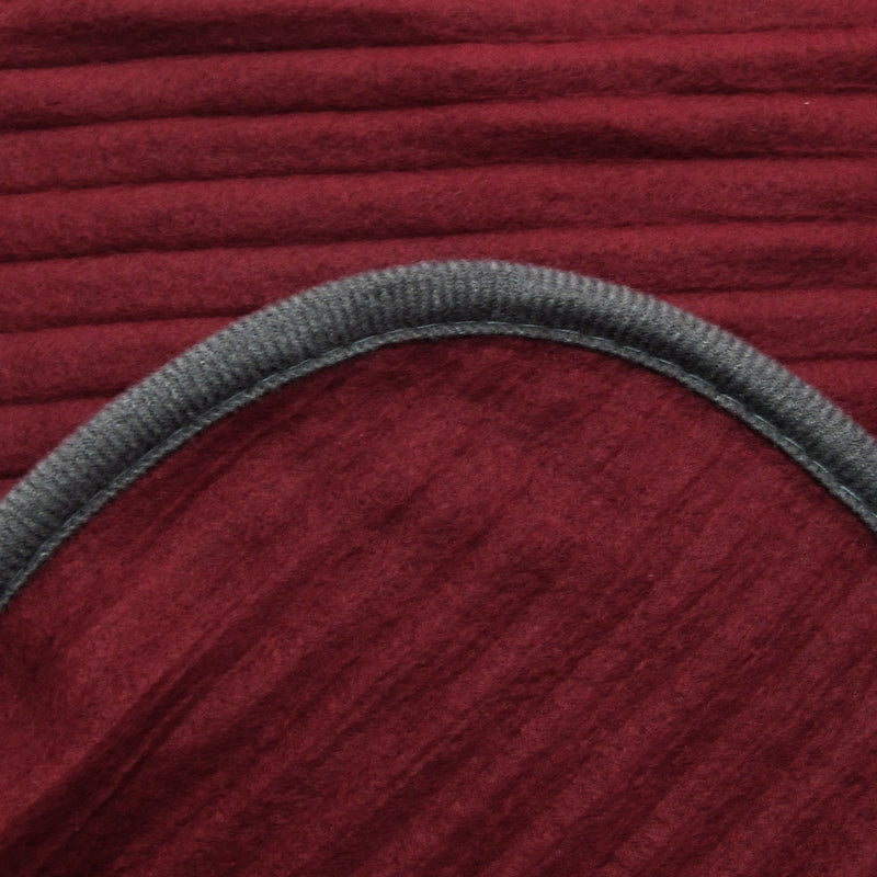 250GSM Ribbed Polar Fleece Throw 100 x 150cm Burgundy