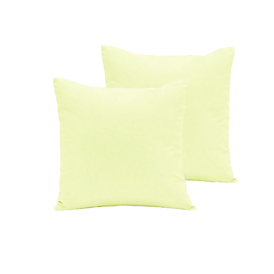 Pair of Polyester Cotton European Pillowcases Buttercup