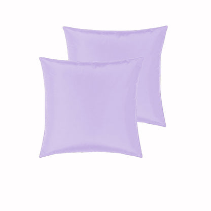 PepperMIll Satin European Pillowcases ( Pair ) LILAC