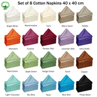 Hoydu Set of 8 Cotton OR Poly Cotton Napkins Reed Green