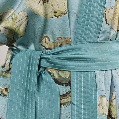 Bedding House Van Gogh Almond Blossom Blue Kimono Bath Robe Large/Extra Large