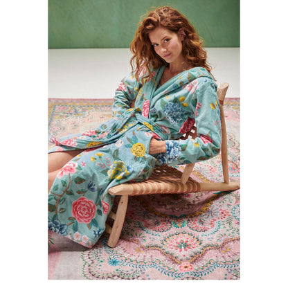 PIP Studio Good Evening Cotton Bath Robe / Dressing Gown Green - M