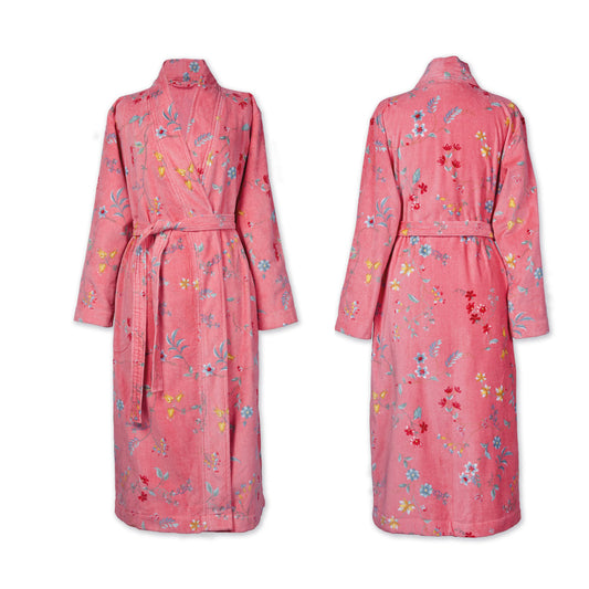 PIP Studio Les Fleurs Cotton Bath Robe Pink M