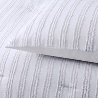 Vintage Design Homewares Reflections White 3 Piece Comforter Set Queen