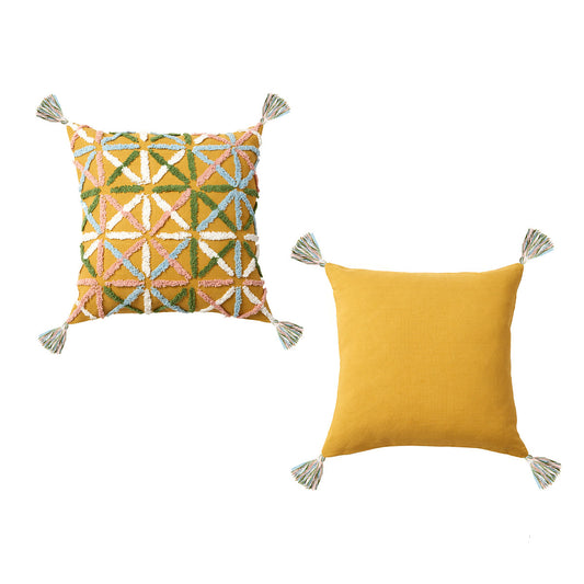 Accessorize Adena Ochre Filled Square Cushion