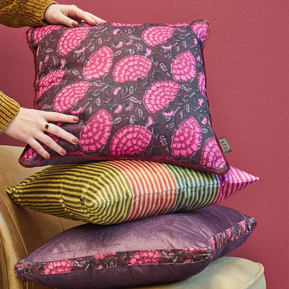 KAAT Amsterdam Ayda Pink Floral Square Filled Cushion 45cm x 45cm