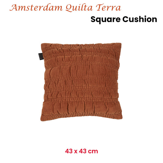 KAAT Amsterdam Quilta Terra Square Filled Cushion 43cm x 43cm