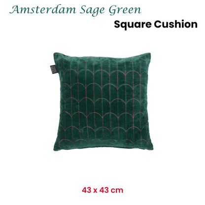 KAAT Amsterdam Sage Green Square Filled Cushion 43cm x 43cm