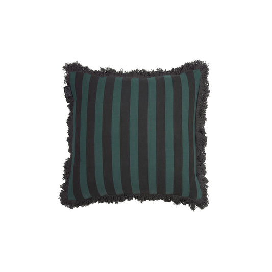 KAAT Amsterdam Viggo Green Stripe Square Filled Cushion 45cm x 45cm