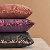 KAAT Amsterdam Boline Aubergine Velvet Oblong Filled Cushion 40cm x 60cm