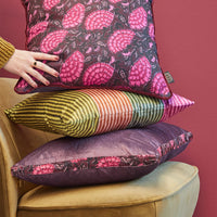 KAAT Amsterdam Boline Aubergine Velvet Oblong Filled Cushion 40cm x 60cm