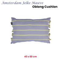 KAAT Amsterdam Jelke Mauve Stripes Oblong Filled Cushion 40cm x 60cm