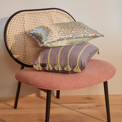 KAAT Amsterdam Jelke Mauve Stripes Oblong Filled Cushion 40cm x 60cm