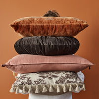 KAAT Amsterdam Mandarin Brown Round Filled Cushion 40cm Diameter