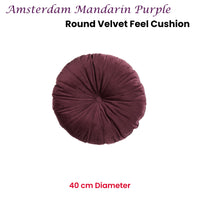 KAAT Amsterdam Mandarin Purple Round Filled Cushion 40cm Diameter