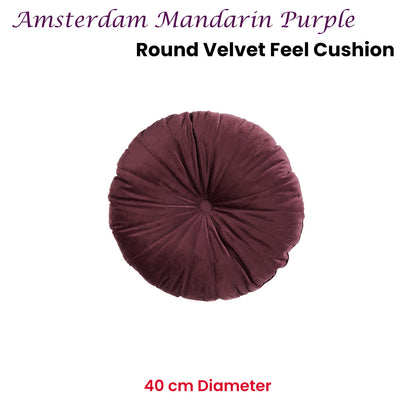 KAAT Amsterdam Mandarin Purple Round Filled Cushion 40cm Diameter