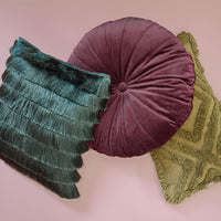 KAAT Amsterdam Mandarin Purple Round Filled Cushion 40cm Diameter