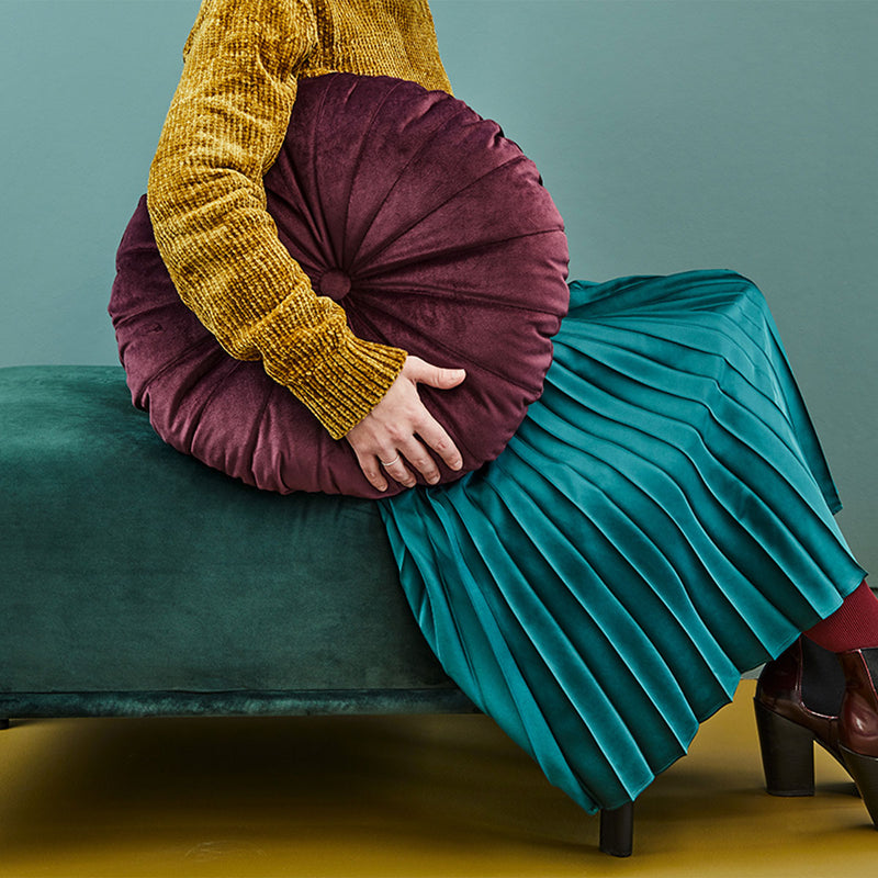 KAAT Amsterdam Mandarin Purple Round Filled Cushion 40cm Diameter