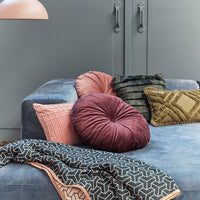 KAAT Amsterdam Mandarin Purple Round Filled Cushion 40cm Diameter