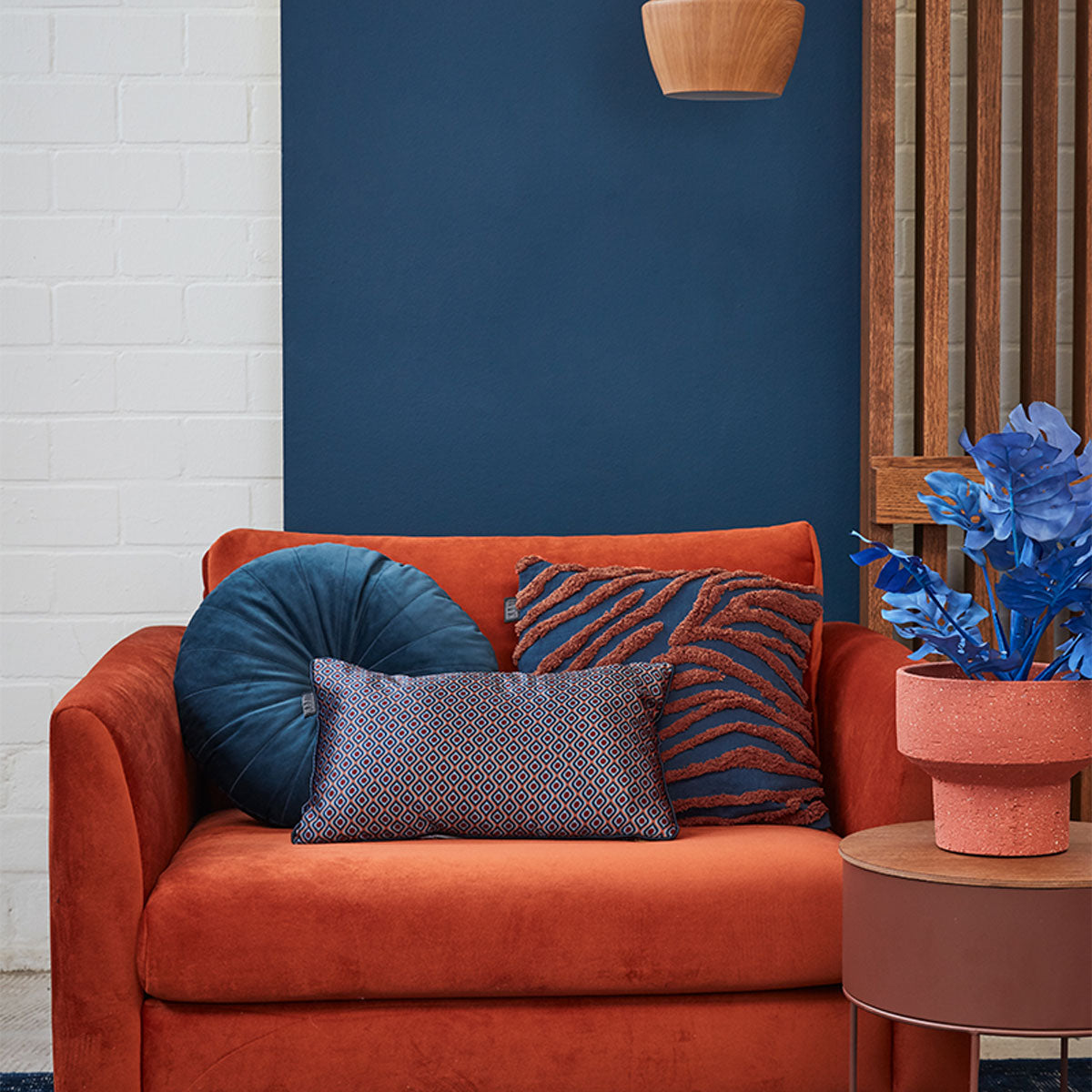 KAAT Amsterdam Meja Red Reversible Oblong Filled Cushion 30cm x 50cm