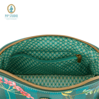 PIP Studio Fleur Grandeur Green Medium Triangle Cosmetic Bag