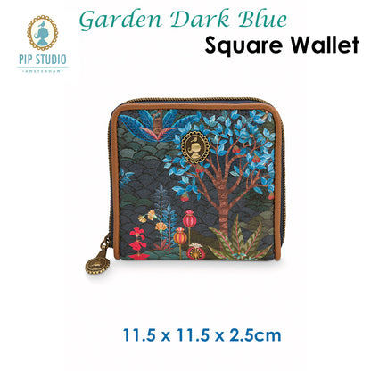 PIP Studio Garden Dark Blue Square Wallet