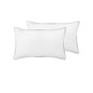 Accessorize Pair of White/Black Piped Hotel Deluxe Cotton Standard Pillowcases