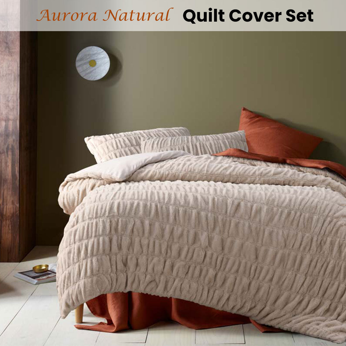 Accessorize Aurora Natural Quilt Cover Set King