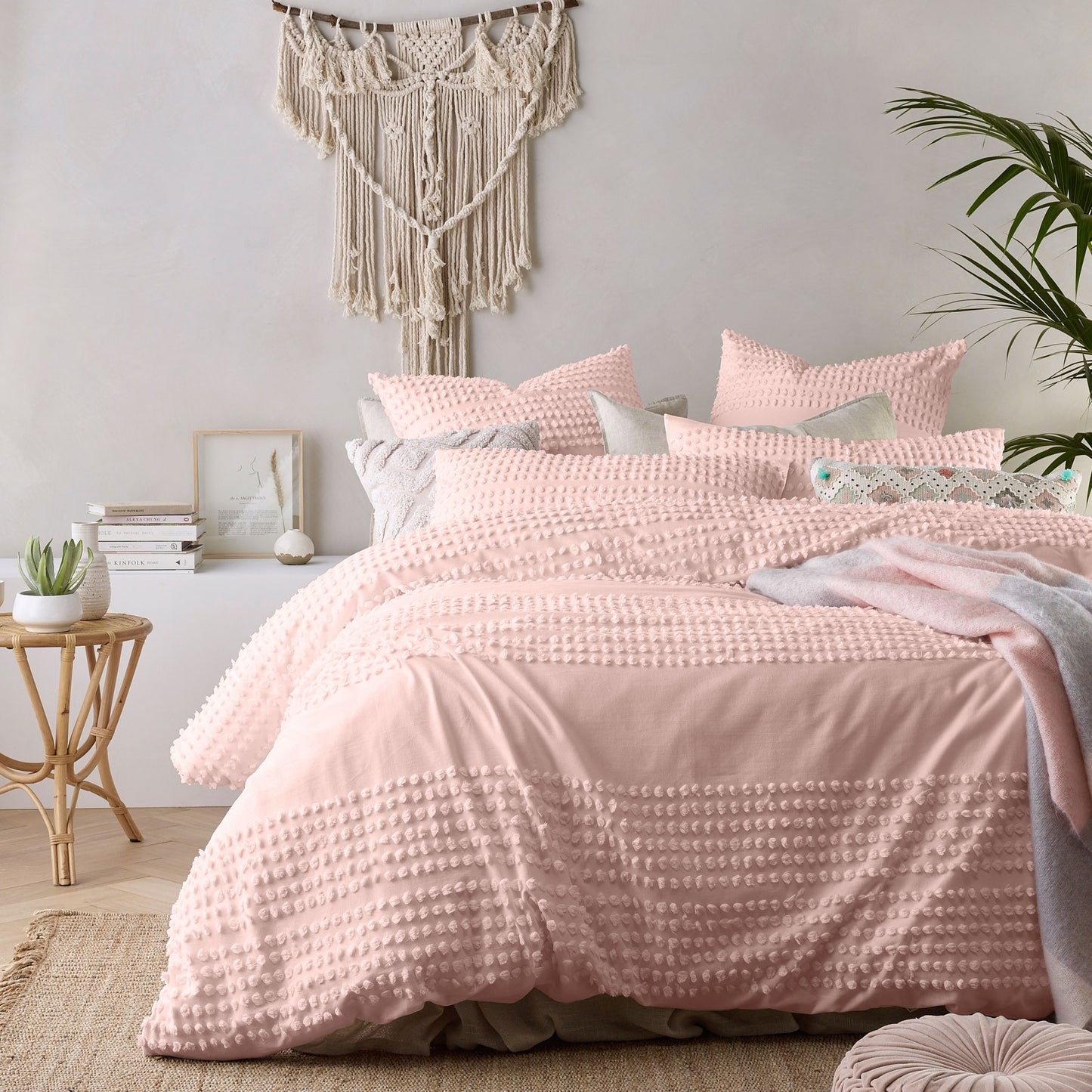 Vintage Design Homewares Betty Blush Quilt Cover Set Double