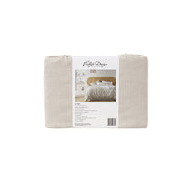 Vintage Design Homewares Natural French Linen Quilt Cover Set King