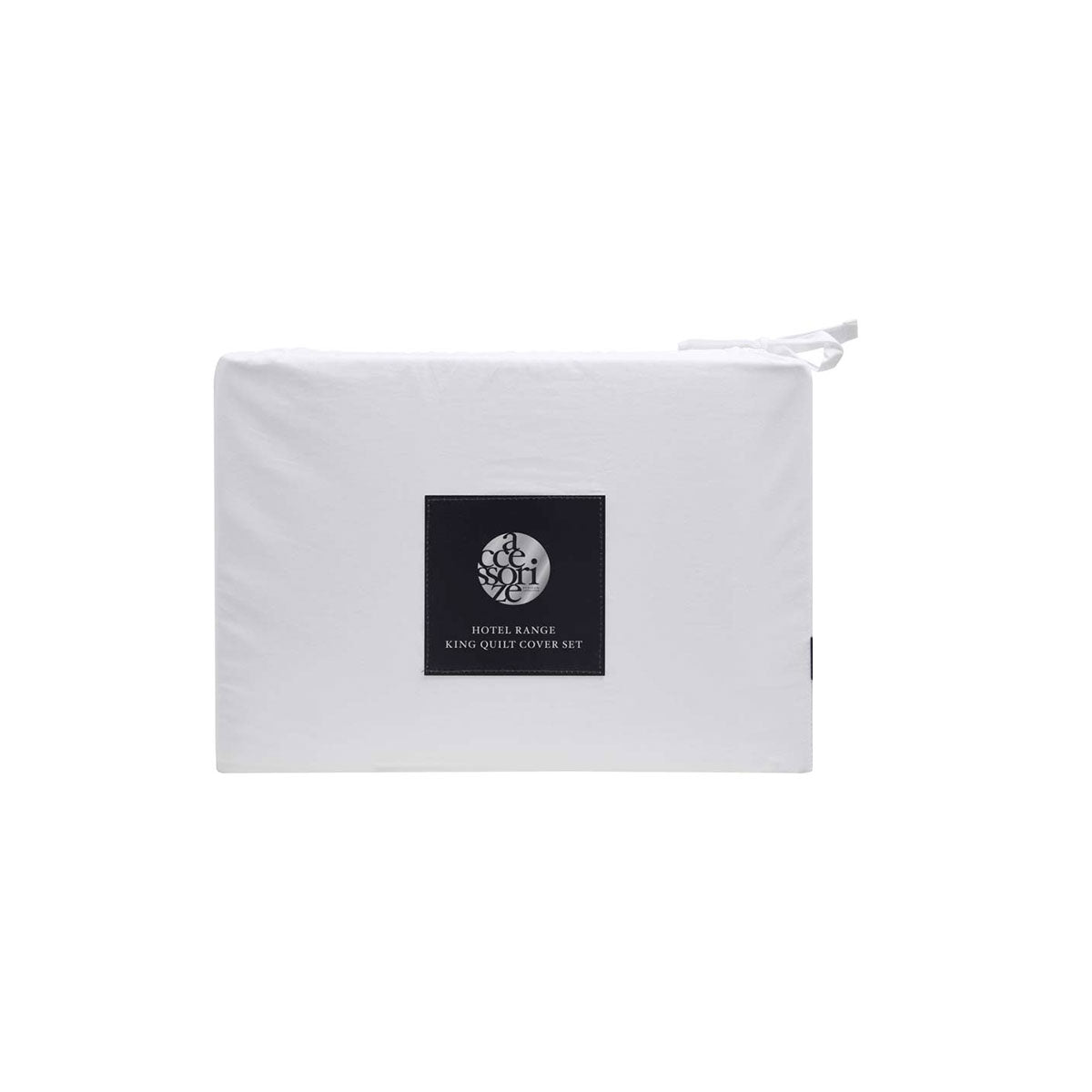 Accessorize White/Black Tailored Hotel Deluxe Cotton Quilt Cover Set Super King