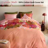 Oilily Livia Multi Cotton Floral Quilt Cover Set Queen