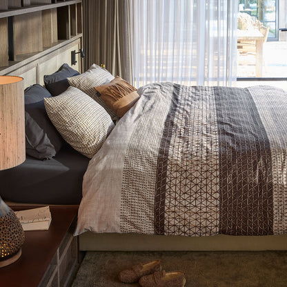 Bedding House Mathis Natural Cotton Quilt Cover Set Queen