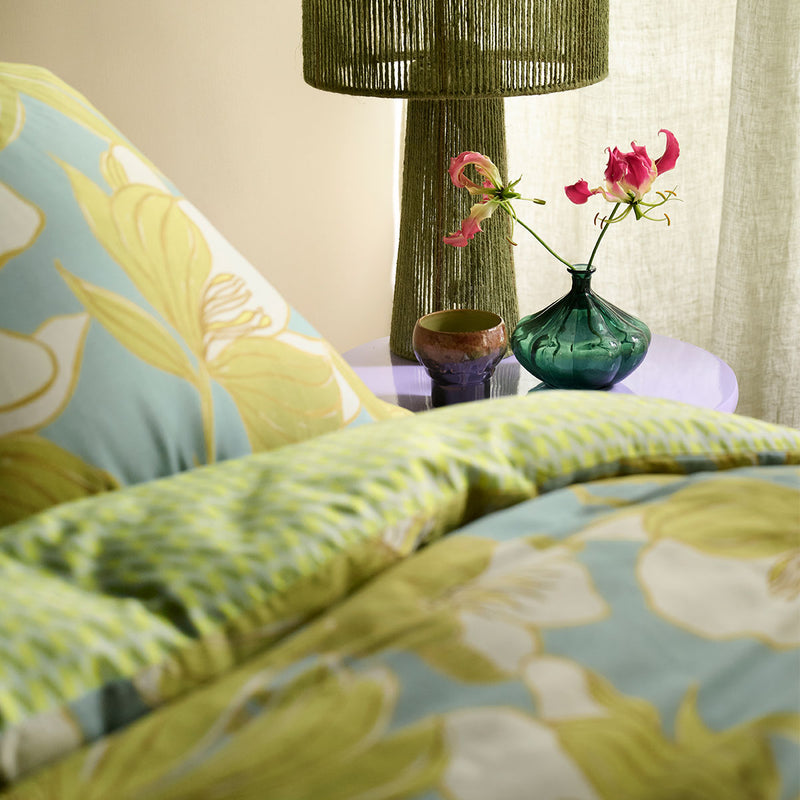 Oilily Melodi Green Cotton Floral Quilt Cover Set King
