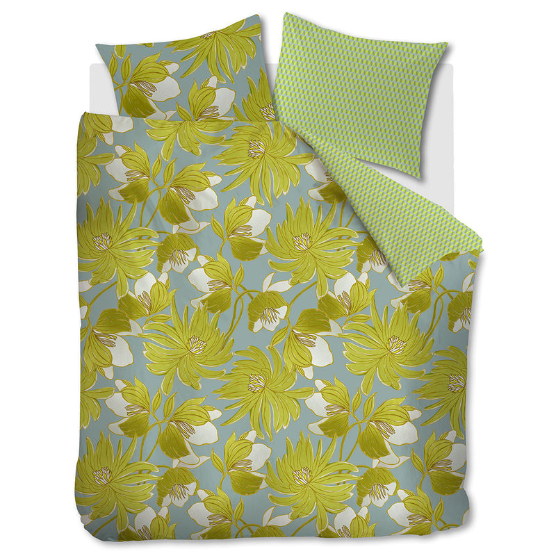 Oilily Melodi Green Cotton Floral Quilt Cover Set King