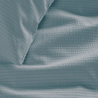 Bedding House Summer Blue Grey Seersucker Cotton Quilt Cover Set King