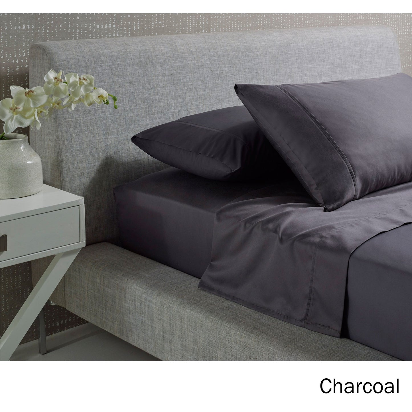 Accessorize 1000TC Cotton Rich Sheet Set Charcoal Queen