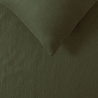 Vintage Design Homewares 100% Linen Olive Sheet Set Super King