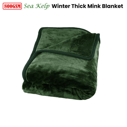 J Elliot Home 800GSM Luxury Winter Thick Mink Blanket Sea Kelp King