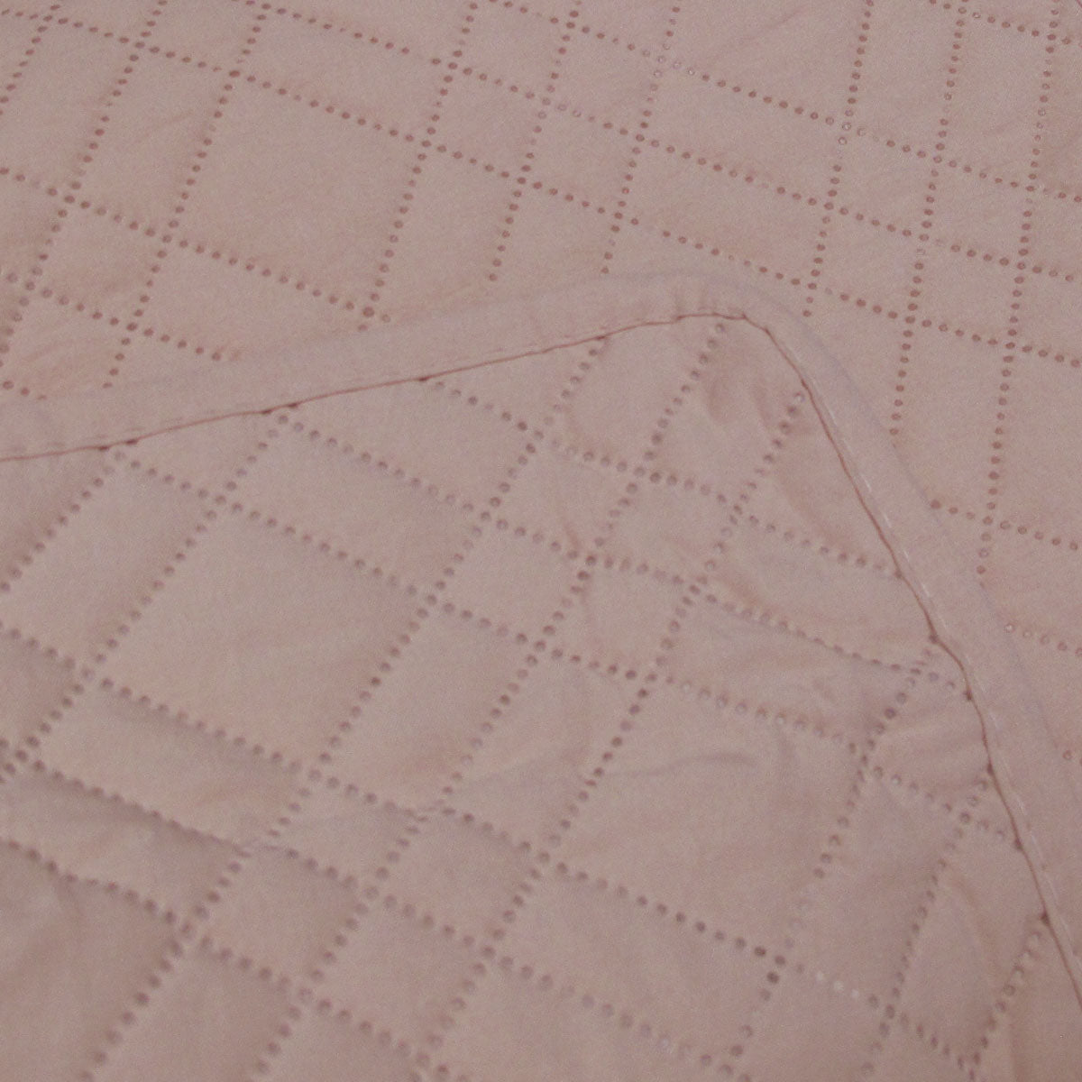 Jane Barrington Morris Blush Ultrasonic Embossed Lightly Quilted Reversible Coverlet Set King